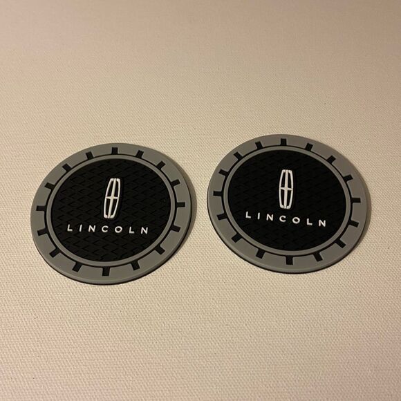 Lincoln Car cup Coasters in black. Set of 2 NWT - Picture 7 of 7